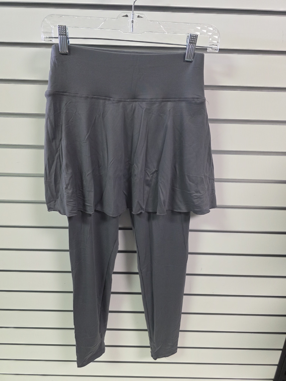 Women's Gray Skirted Leggings - Comfortable Active Style
